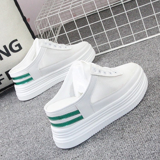 Hollow Breathable Net Shoes Women's White Shoes