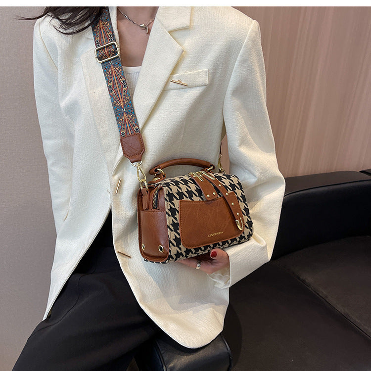 Contrast Color And Versatile Crossbody Bag Small Square Bag
