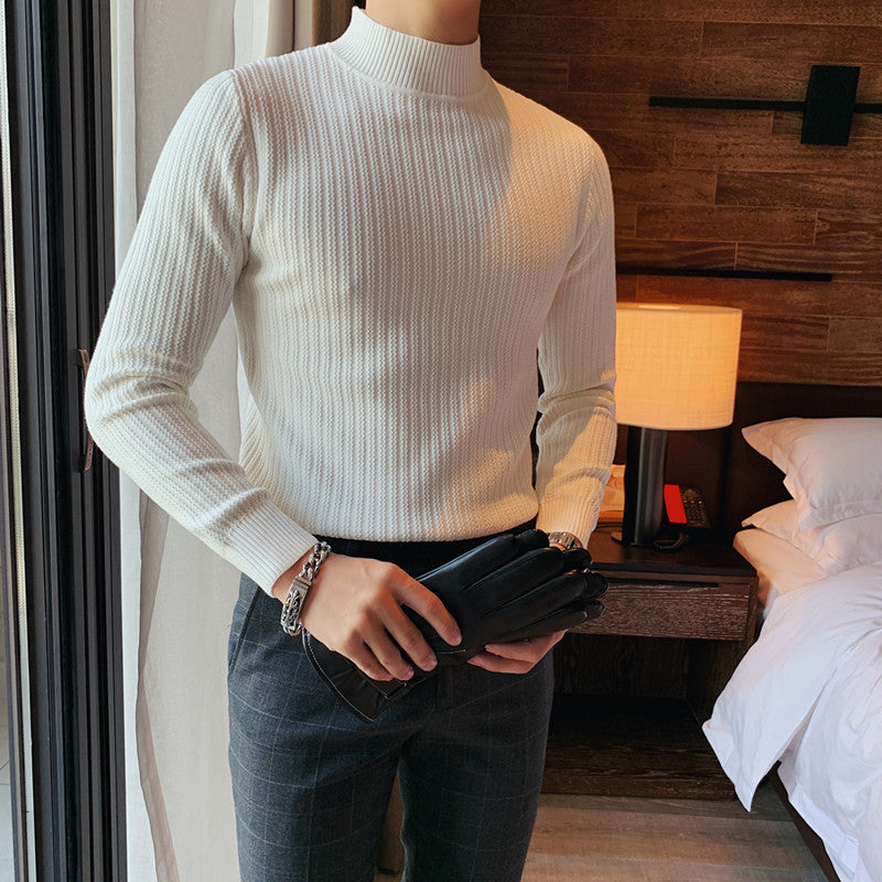 Fashion Collar Solid Color Sweater Sweater