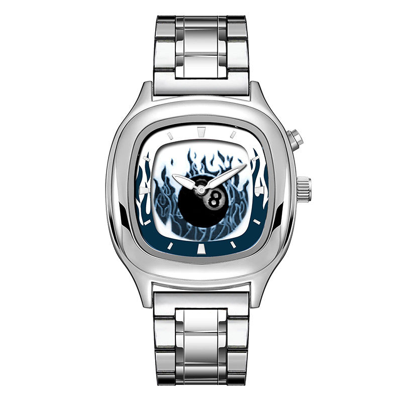 Retro Digital Display Waterproof Steel-band Sports Watch For Men