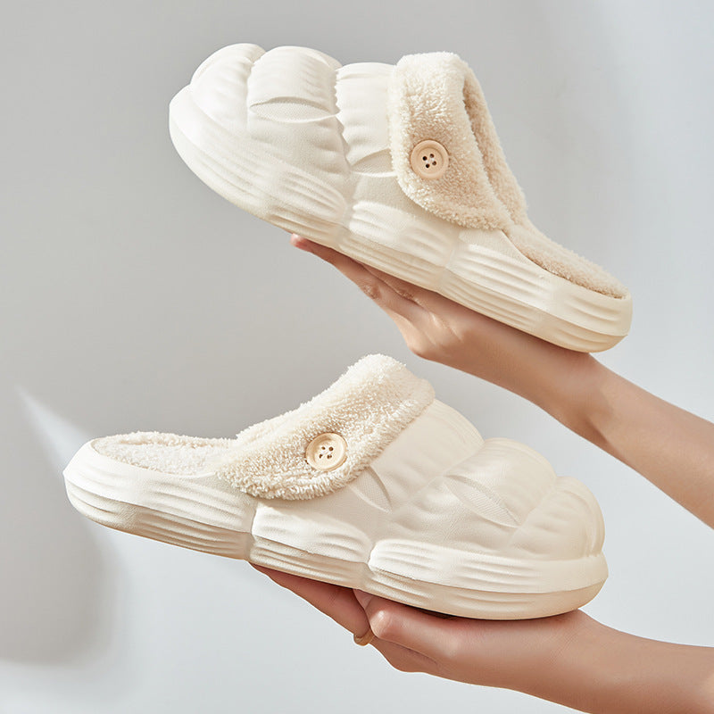 Indoor Thick Sole Insulation Detachable Couple Cotton Shoes