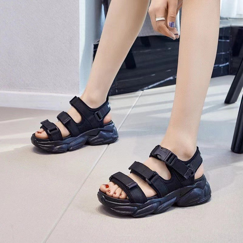 Net Red Student Fairy Style Summer Velcro Sports Platform Shoes
