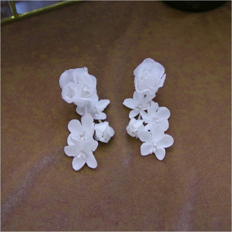 Hair Band Set Exquisite Handmade White