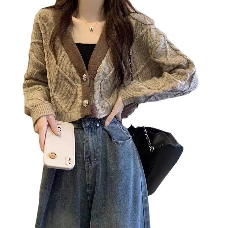 Short Knitted Sweater Coat New Springautumn Style