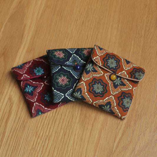 Cotton Bag Walnut Buddha Bead Storage