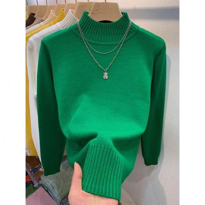 Autumn And Winter Gas Half Turtleneck Outerwear Top