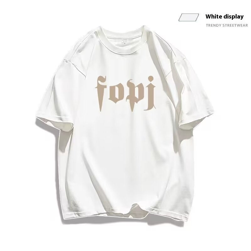 Women's Simple Printed Loose Short Sleeve