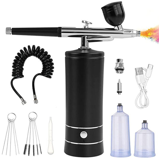 Air Compressor Kit Electric Spray Gun Beauty Nail Art Painting Spraying Oxygen Injection Skin Spray