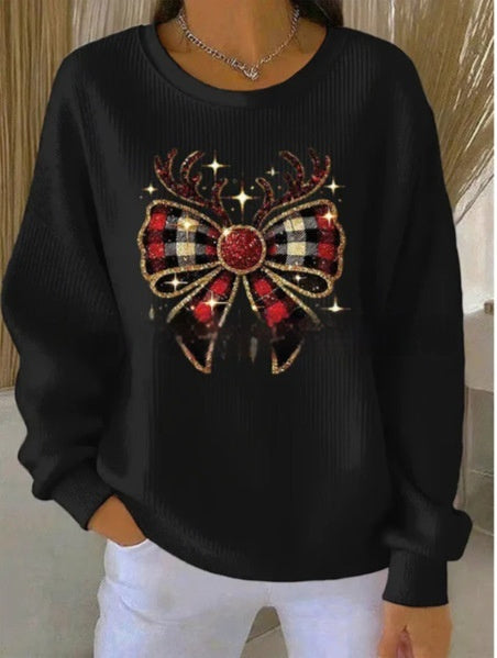 Relaxed-fit Casual Autumnwinter Long-sleeve Crew-neck Sweatshirt