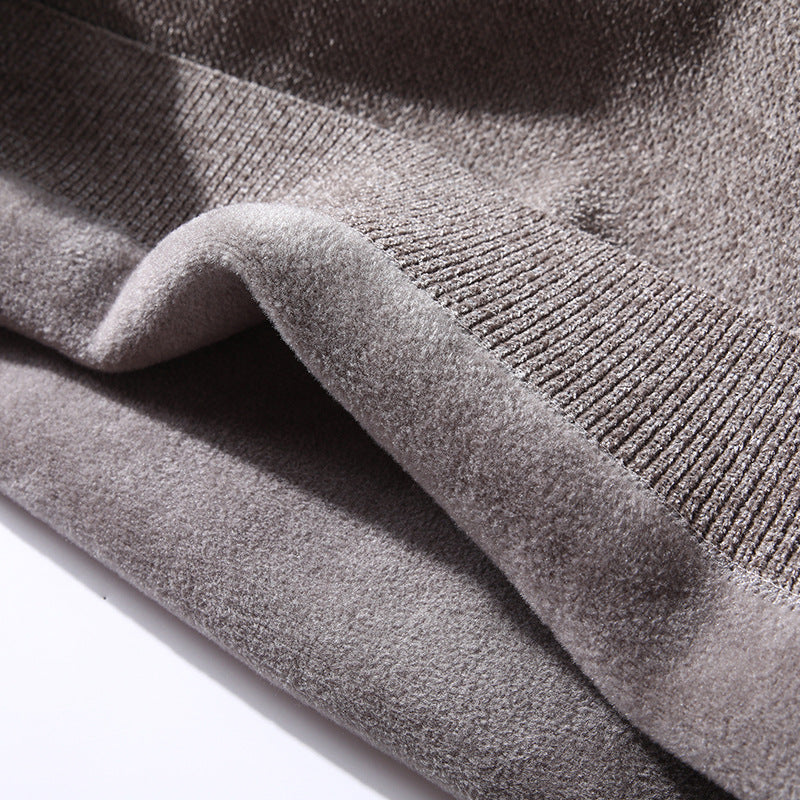 Mænds Plus Fleece Varm Højhalset Sweater