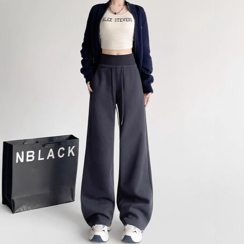 American-style Casual Slimming Straight-leg Wide-leg Pants
