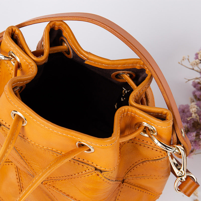 Geometric Stitching Crossbody Women's Bag Literary Handbag
