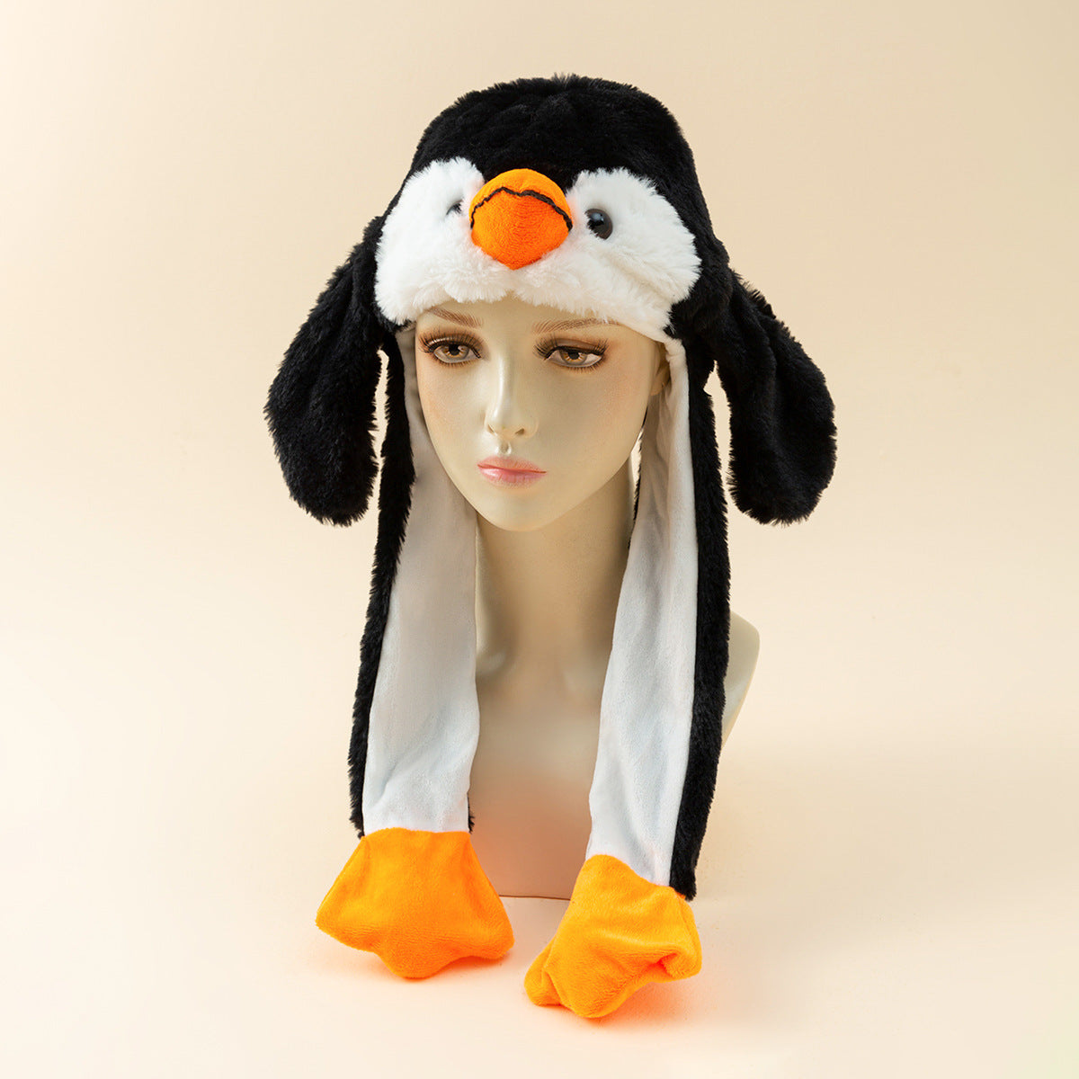Autumn And Winter Cute Animal Plush Moving Ear Hat
