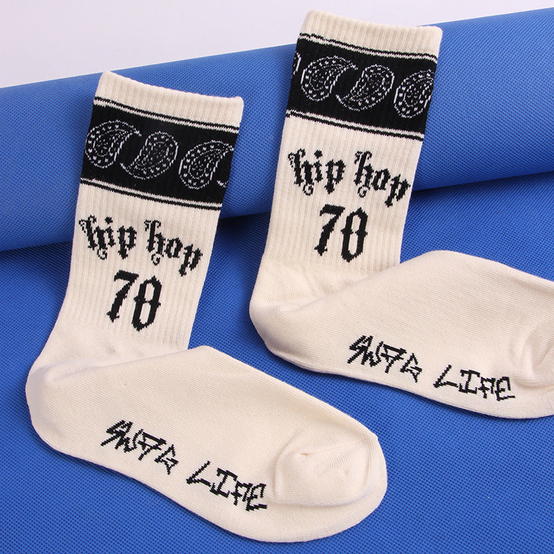 Women's Street Paisley Cotton Mid-calf Length And Knee High Socks