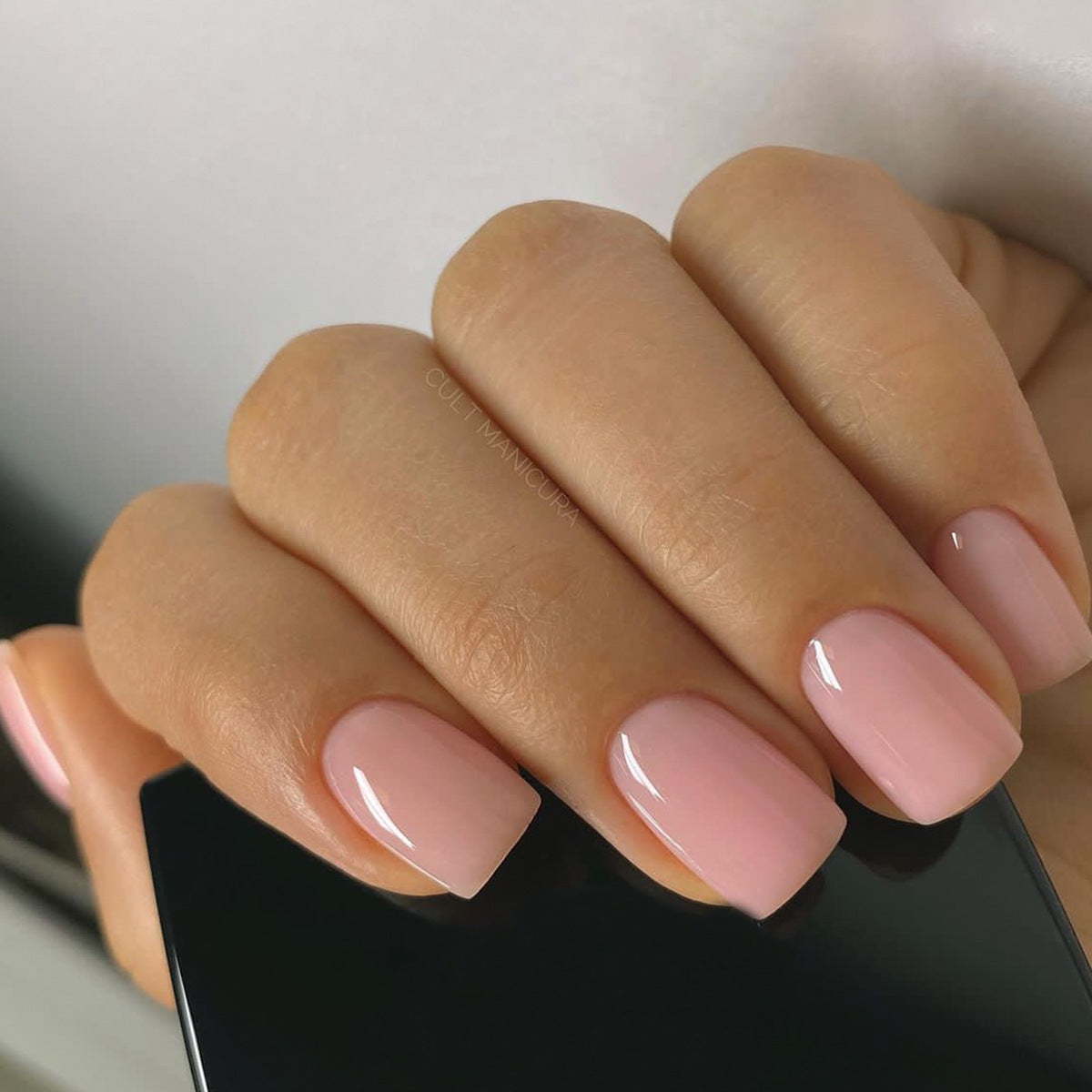 Short Square Solid Color Nail Shaped Piece Wear Armor