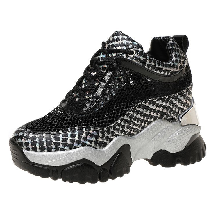 Women's Lace Thickness Breathable Mesh Daddy Shoes