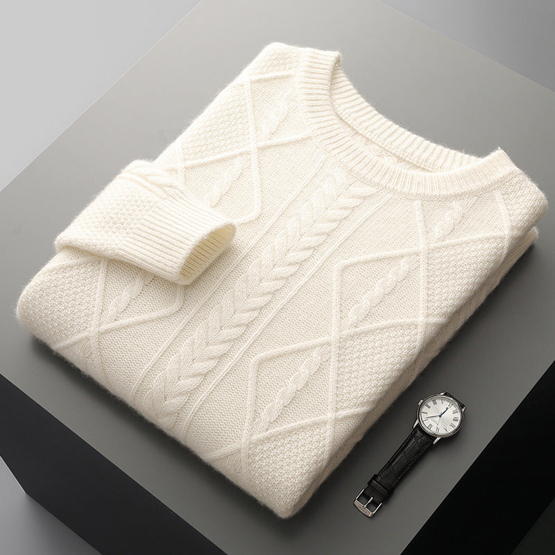 Thick Loose Sweater Twist Base Cardigan
