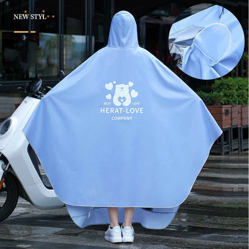 Women's Long Thick Fashion Single Raincoat