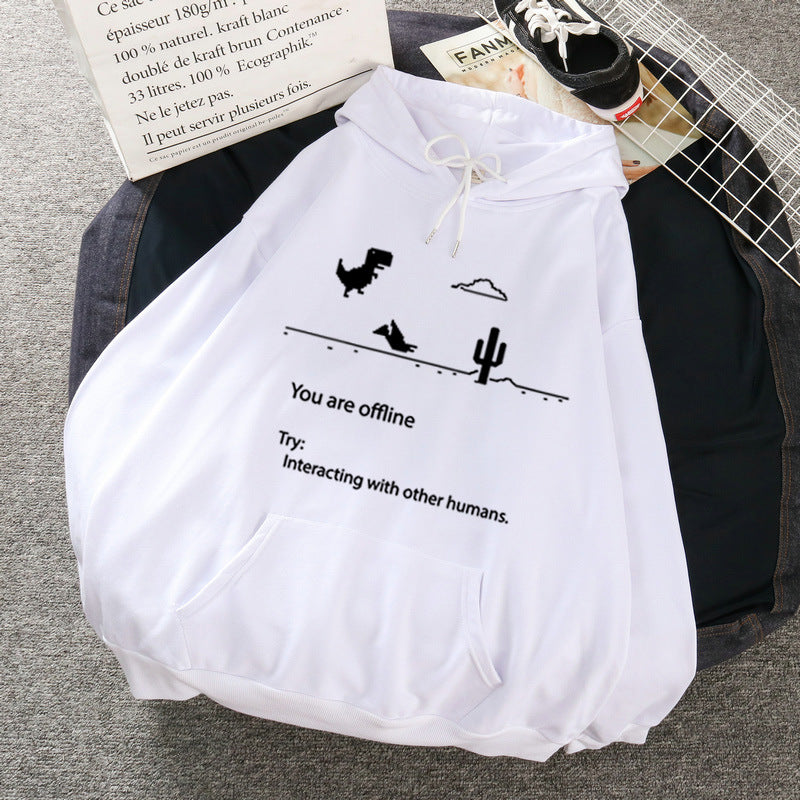Dame Retro Dinosaur Mode Casual Sweater