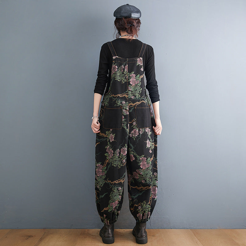 Plus Size Women's Pants Fat Mm Loose And Thin Wide Leg Jumpsuit