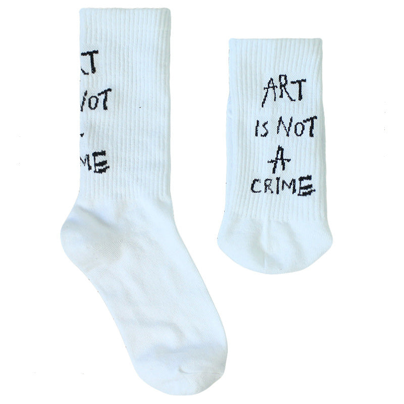 Simple Casual Ladies Letter Print Socks