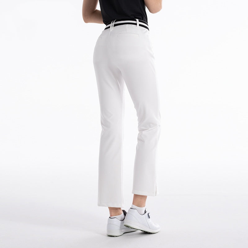 Women's Slightly Flared Elastic Elastic Waist Sports Trousers