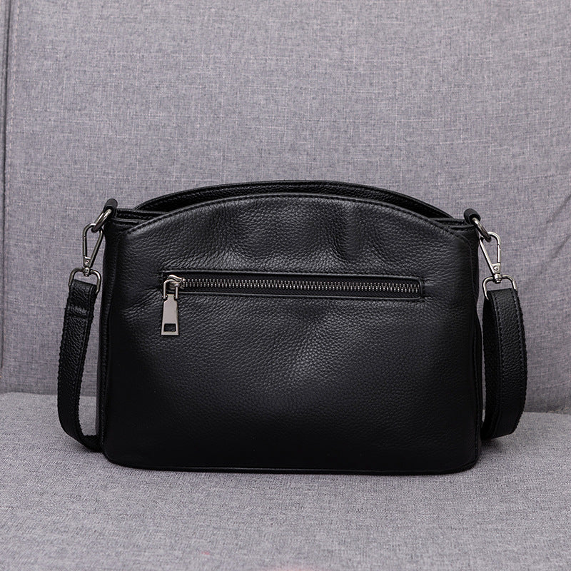 Pure Cowhide Handbag Genuine Leather Women's Simple Shoulder Crossbody Bag