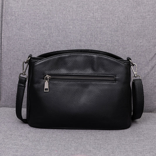 Pure Cowhide Handbag Genuine Leather Women's Simple Shoulder Crossbody Bag