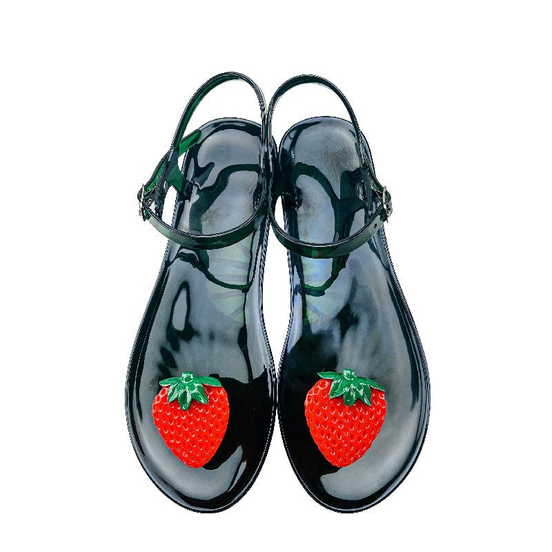 Women's Non-slip Soft Bottom Jelly Sandals Pineapple Beach