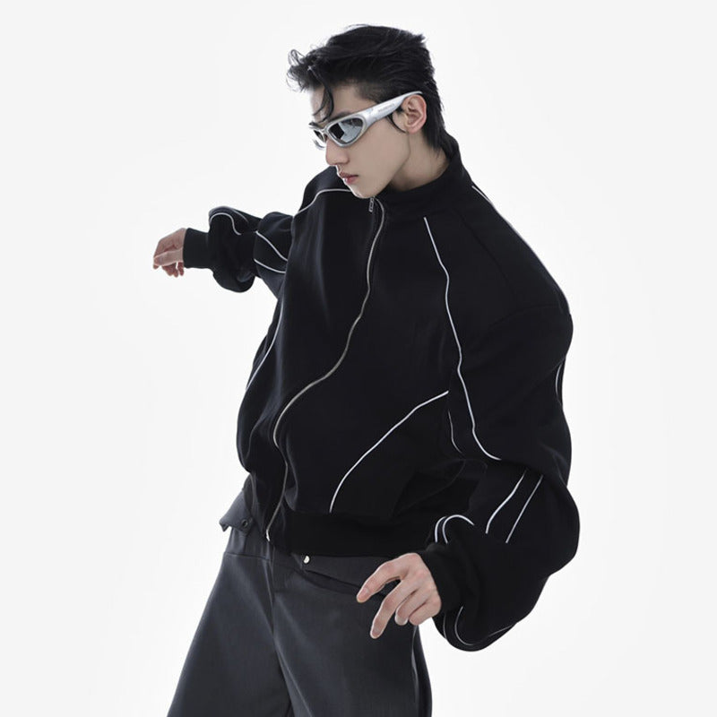 Stand-up Collar Short Casual Men's Top