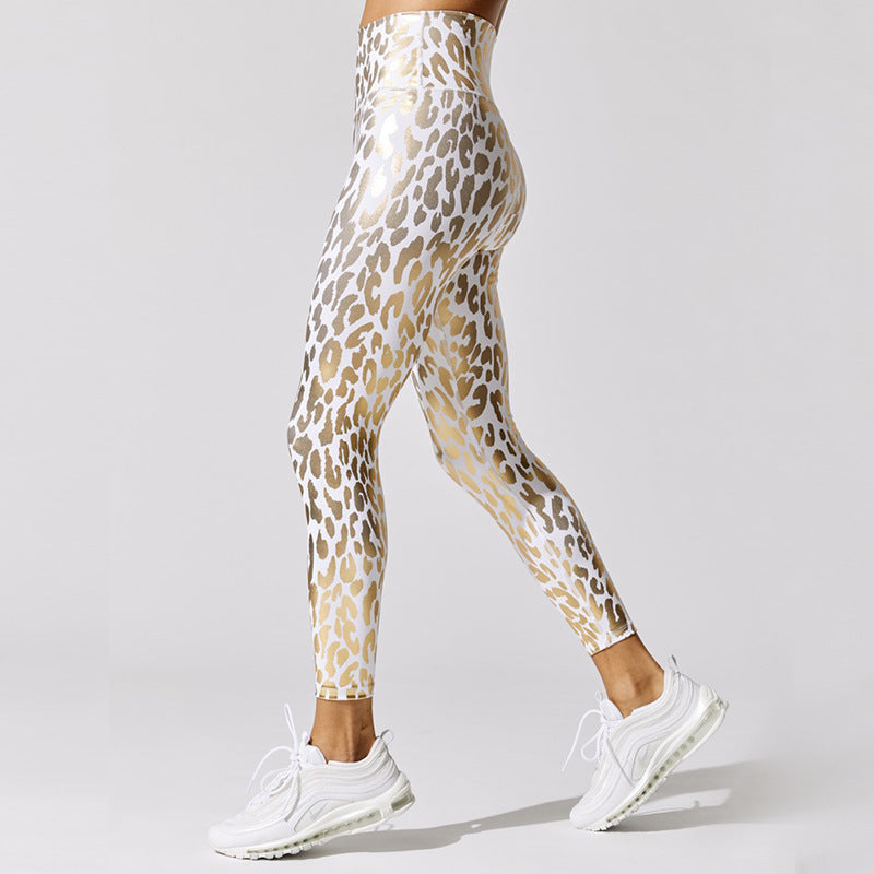 Leopard Print Hip-lifting Fitness Tight Stretch Printed Yoga Pants