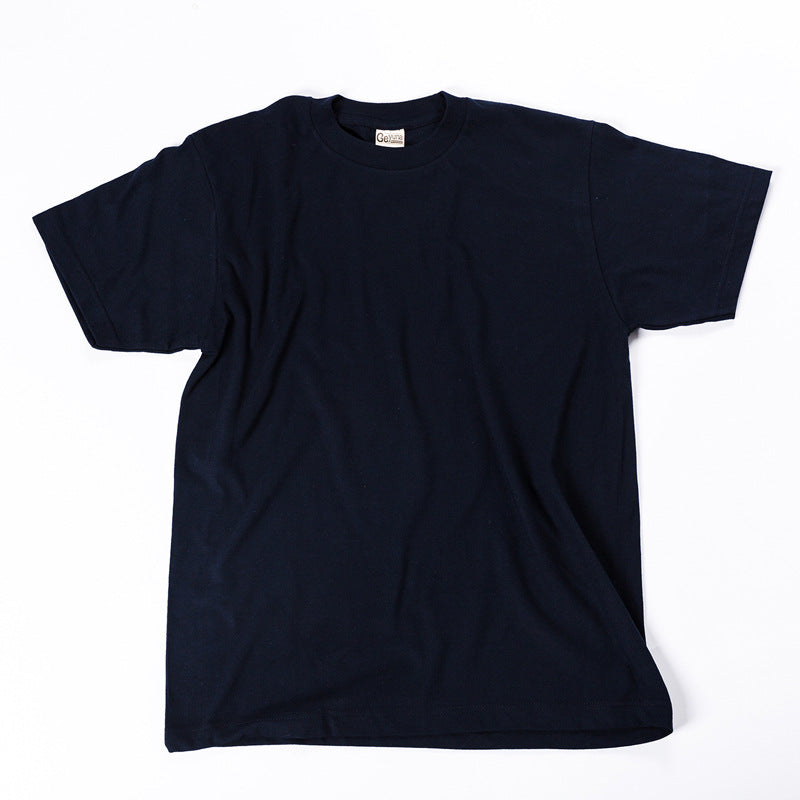 Ensfarvede T-shirts med korte ærmer til mænd og kvinder i bomuld