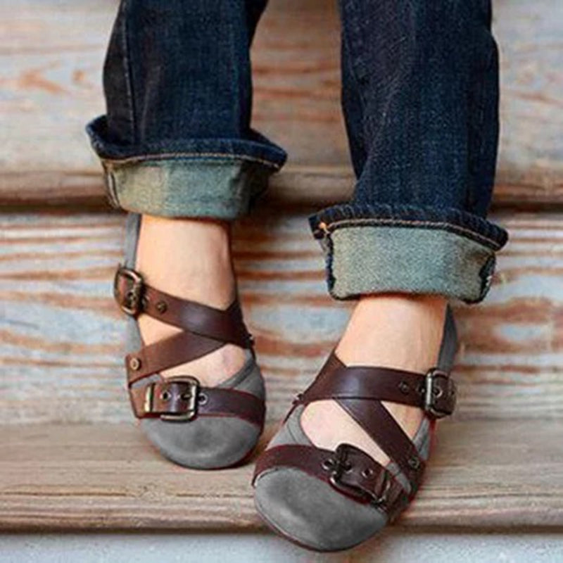 Round Head Low Top Lady Sandals