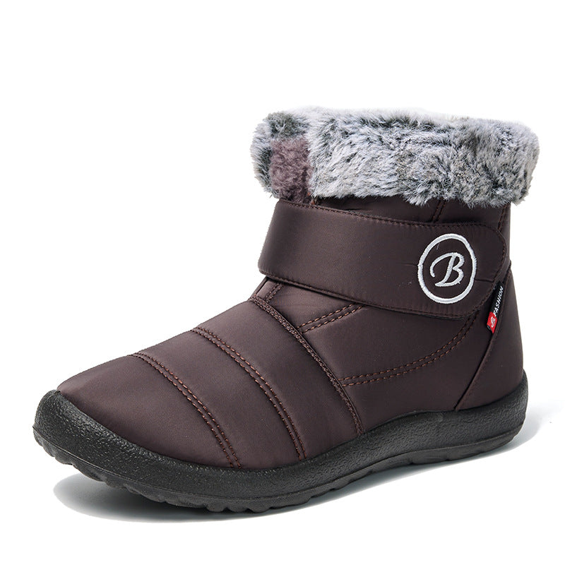 Women's High Cotton-padded Shoes Cold-proof Warm With Velvet