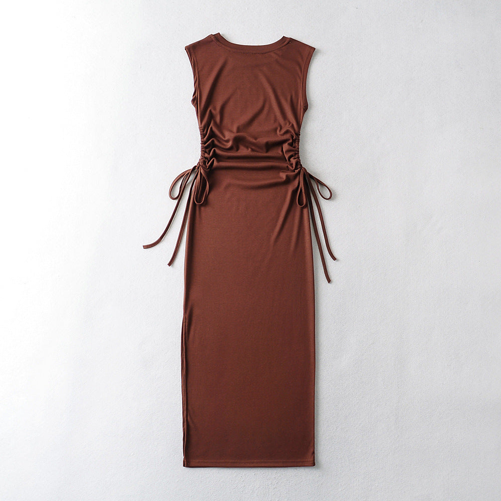 Design Inspired Lace Up Slimming Dress