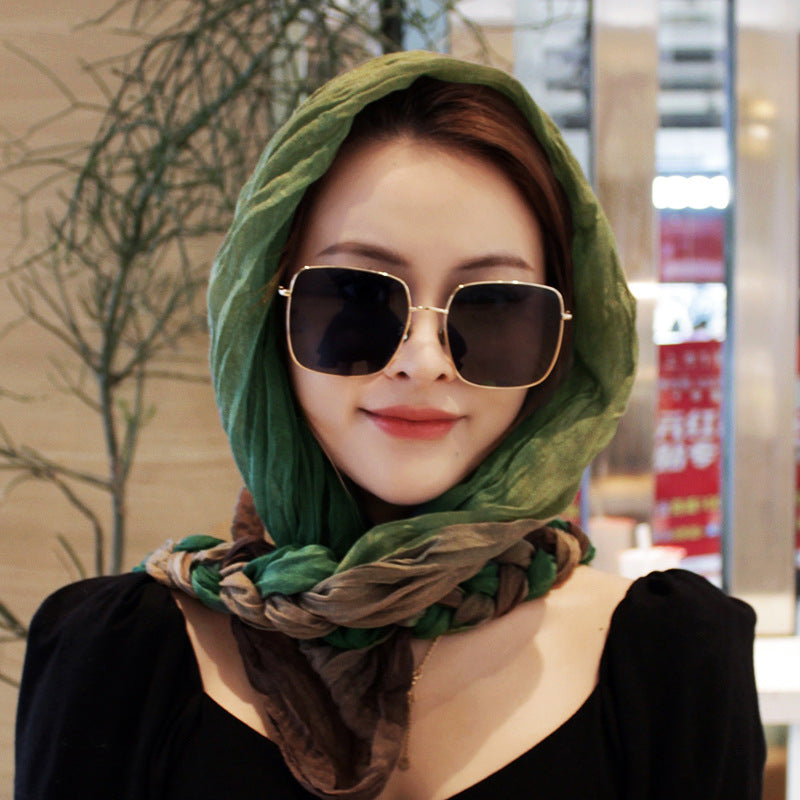 Hand-woven Hair Braid Scarf Girls Fashion Thin Scarf