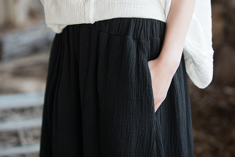 Double-layer Cotton Stone Washed Skirt Travel Leisure