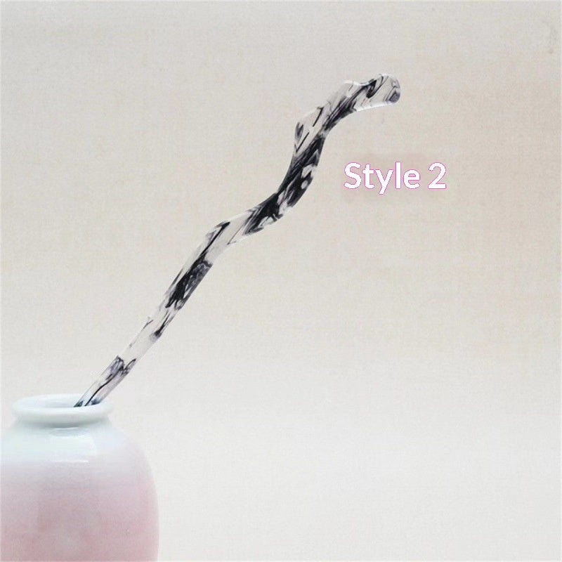 Elegant Chinese-style Hairpin In Traditional Chinese Ink-wash Style
