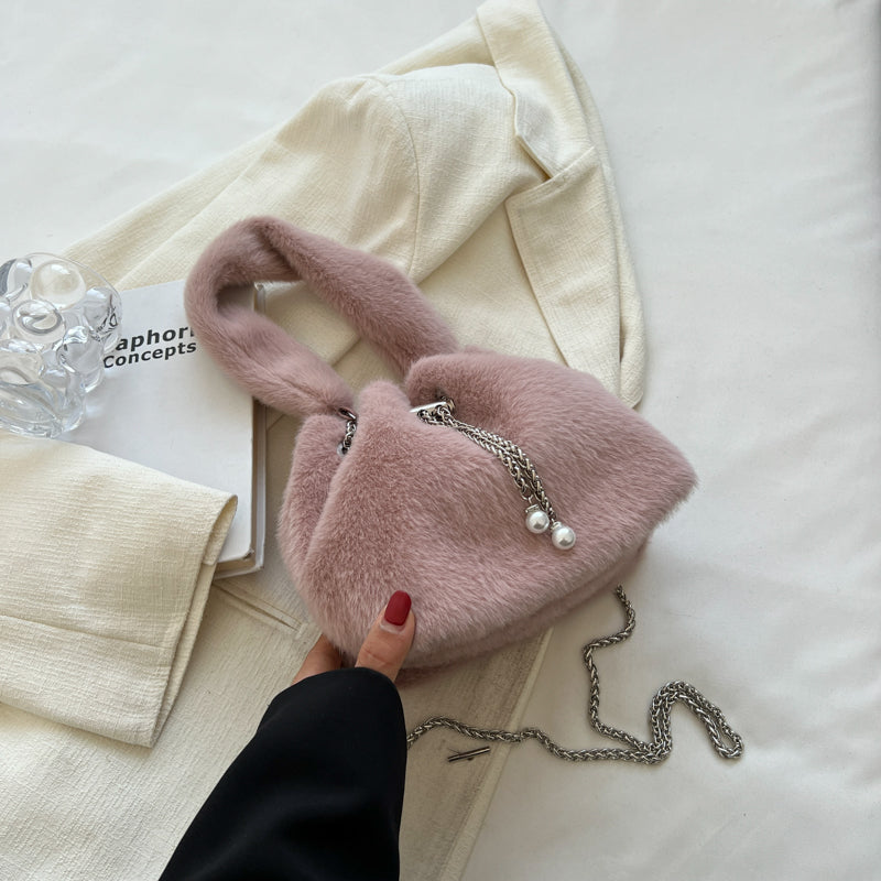Plush Bucket Bag New Everything Chain Single Shoulder Crossbody Bag