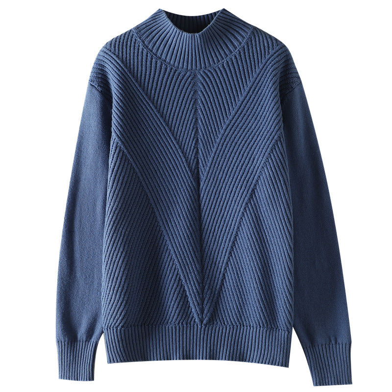 Women's Thickened Half-high Collar Cotton Long-sleeved Bottoming Sweater