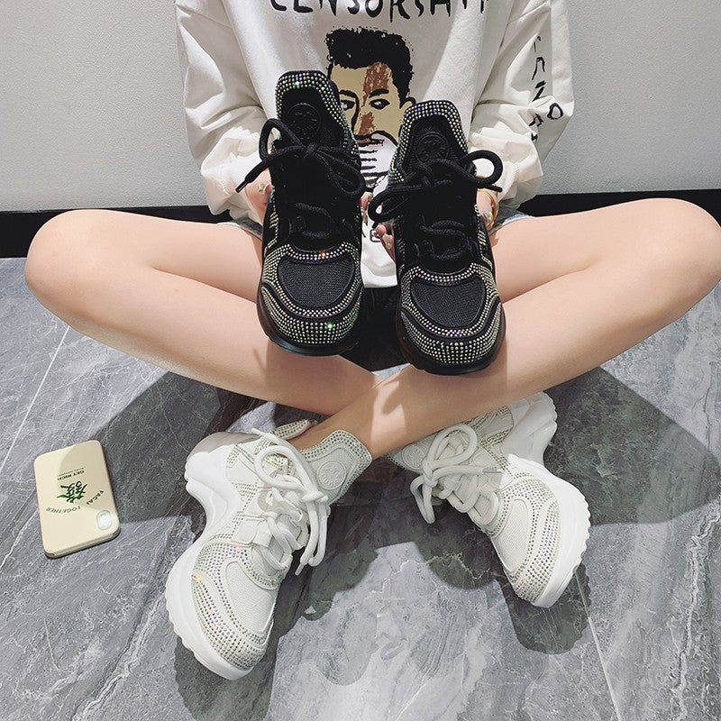 Women's Summer Patch Rhinestone Full Rhinestone Sneakers