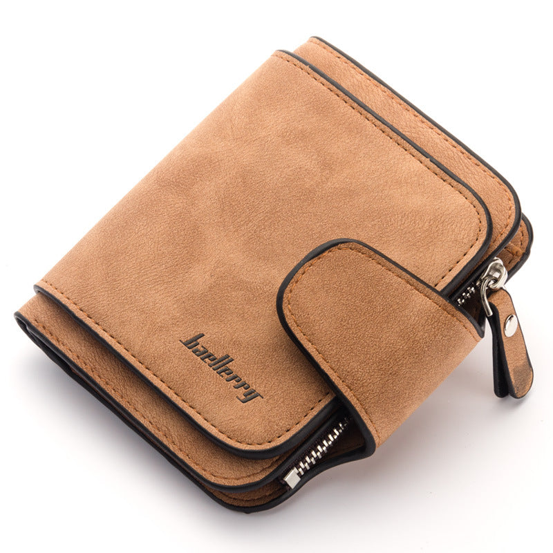 Ladies Wallet New Buckle Frosted Leather Cute