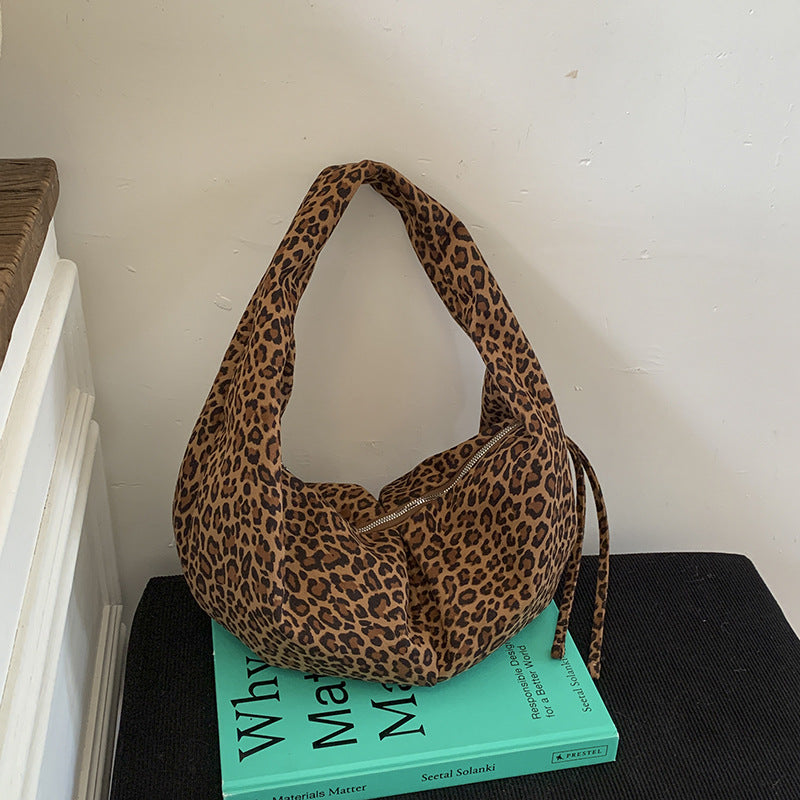 Suede Retro Minimalist Casual Pleated Tote Bag