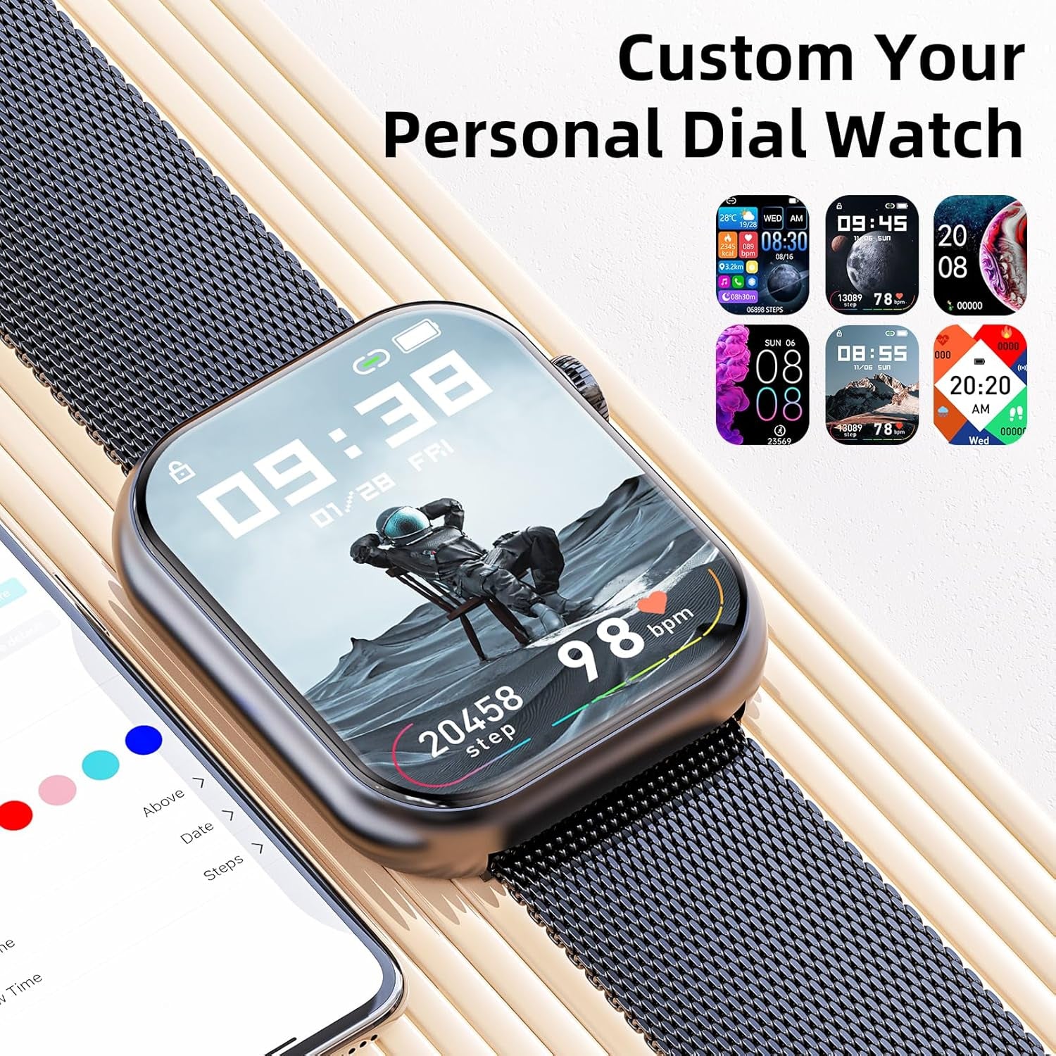 Women'S Smart Watch Bluetooth Smartwatch for Apple Iphone Ios and Android