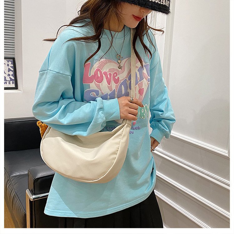 Nylon Fabric Texture Dumpling Bag Simple Crossbody Selenodont Bag