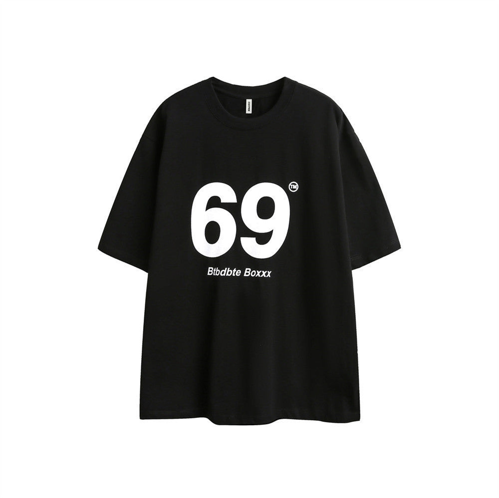 Women's Digital 69 Printed Short-sleeved T-shirt Street Fashion