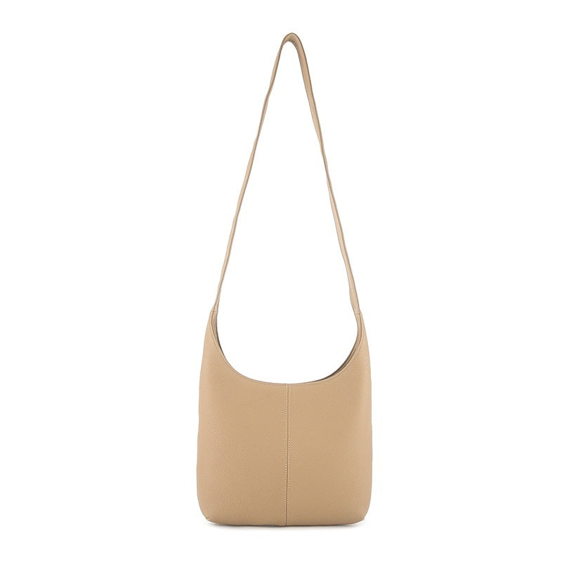Leather Women's Casual Zip Crossbody Bag
