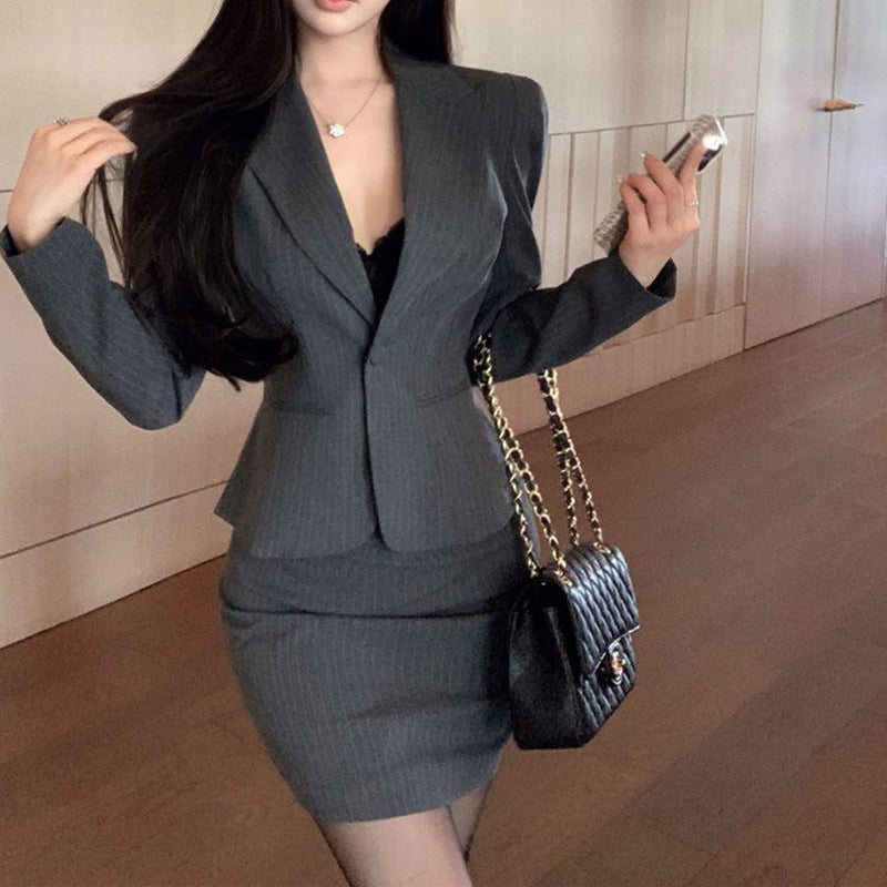 Two-piece Set Blazer Jacket And Pencil Skirt