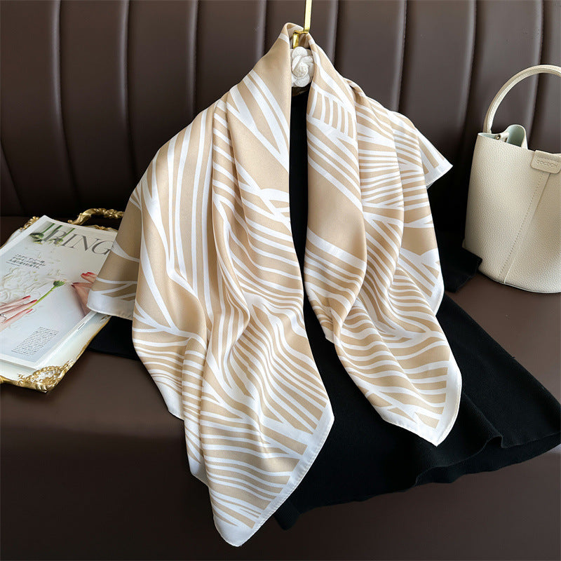 Womens Floral Color-Block Sun-Protective ShawlHijab