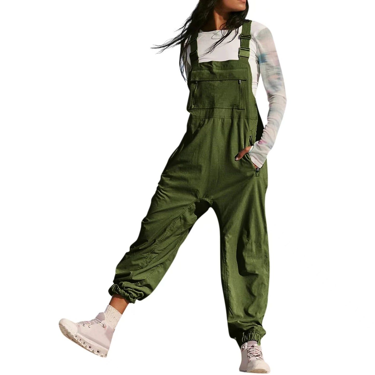 Arbejds Bib Top Bukser Amazon Fashion Fritid Tilspidset Jumpsuit